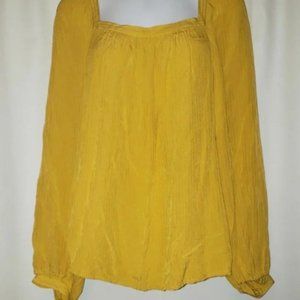 Mustard Yellow Peasant Top